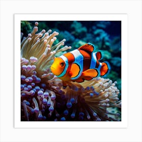 Clownfish In Anemone Art Print