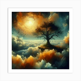Tree In The Clouds 1 Art Print