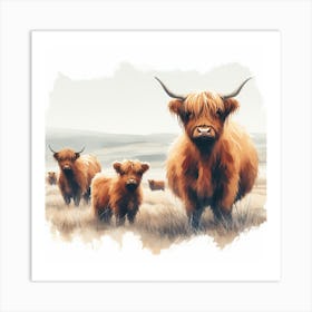 Highland Cows 1 Art Print