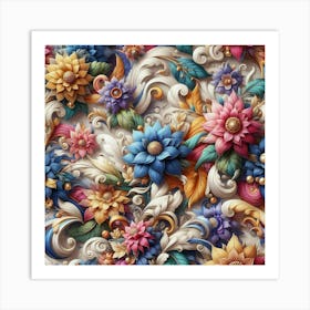 Floral Pattern 2 Art Print