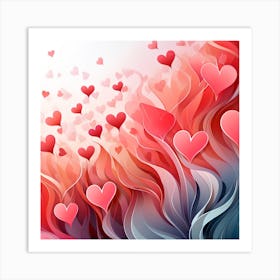 Valentine'S Day Background 1 Art Print