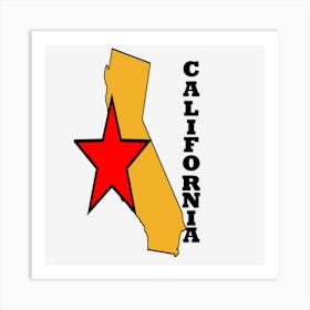 Californiamap Art Print