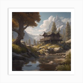 Peaceful Landscapes Trending On Artstation Sharp Focus Studio Photo Intricate Details Highly De (1) Art Print