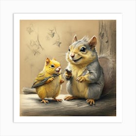 Squirrels Art Print