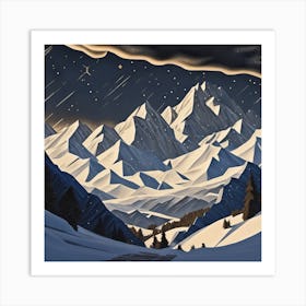 Night In The Mountains 9 Art Print