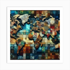 World Map 1 Art Print