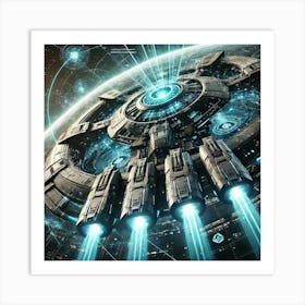 Aether Class Command Ship Command Hub Art Print