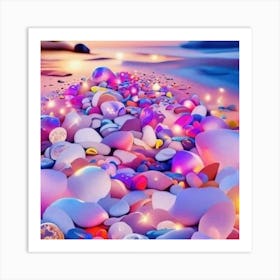 Pebbles On The Beach Art Print