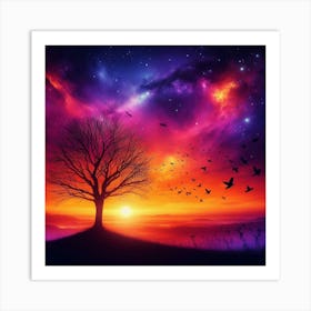 Tree In The Sky 47 Art Print