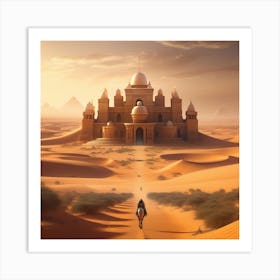 Sahara Countryside Peaceful Landscape Epic Royal Background Big Royal Uncropped Crown Royal Jewel (4) Art Print