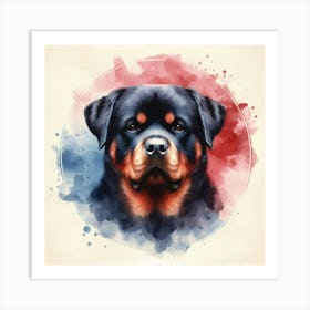 Watercolor Rottweiler 2 Art Print