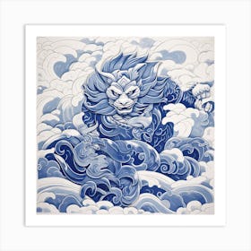 Thundercats Inspired Delft Tile Illustration 1 Art Print
