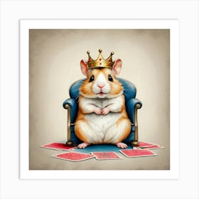 Hamster In A Crown 1 Art Print
