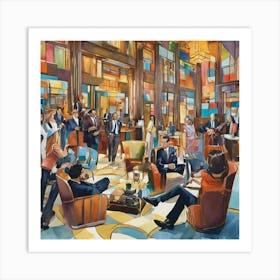 London Hotel Lobby Art Print