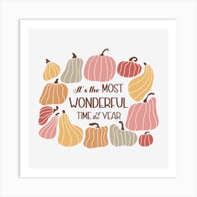 Boho-Fall-Autumn.It Is The Most Wonderful Time Of The Year Art Print