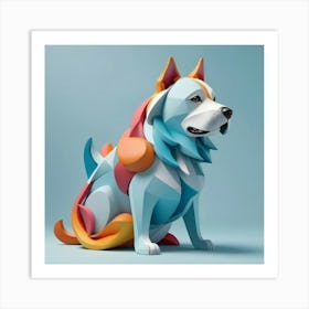 Default A Dog Minimalistic Colorful Organic Forms Energy Asse 0 1 Art Print