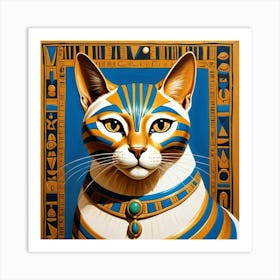 Do you like cats? This is the Pharaonic cat 4 Art Print