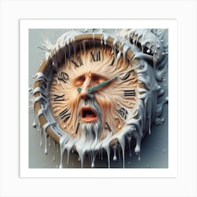 Face Of A Clock Art Print