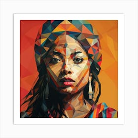 Geometric Nepalese Woman 01 Art Print