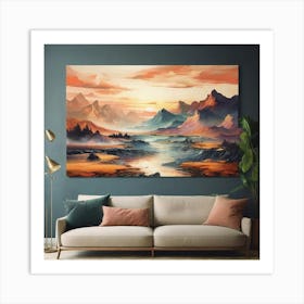 Landscape Painting 4 Art Print