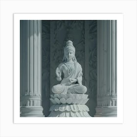 Buddha Statue 1 Art Print