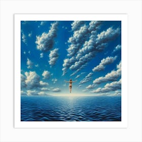 Girl In The Sky Art Print