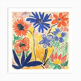 Flowers Painting Matisse Style 3 Art Print