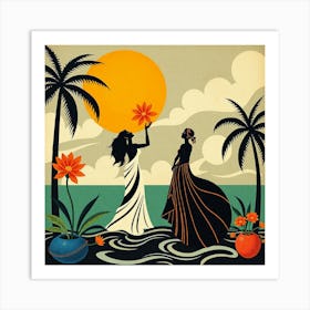 Hawaiian Women Art Print