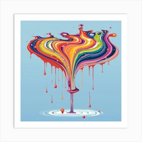 Drips Of Color Art Print