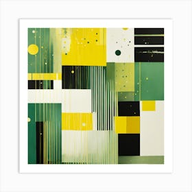 'Yellow Squares' Art Print