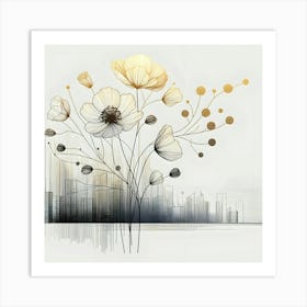 Flowers In The City Canvas Print 1 Art Print