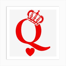 Queen Of Hearts King Of Hearts, Playing Cards, Deck Of Cards Art Print