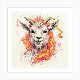 Goat Art 6 Art Print