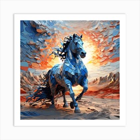 Horse In The Desert Art Print