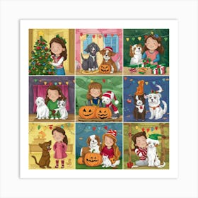 Santa'S Little Helpers Art Print