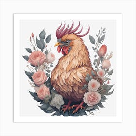 Beautiful Rooster (6) Art Print