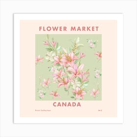 Flower Market Canada Art Print