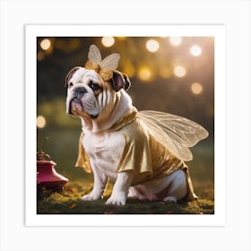 Bulldog Fairy Art Print