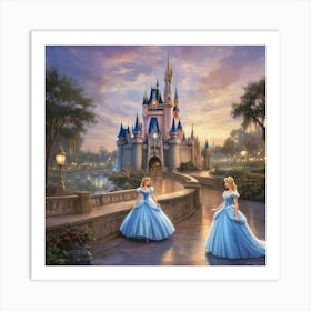 Disney World Cinderella Castle Florida Usa Art Print Art Print