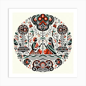 Russian Folk Art 1 Art Print