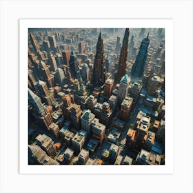 Beautiful Modern City In Sky Art Print