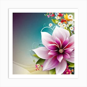 Flower Wallpaper Hd Art Print
