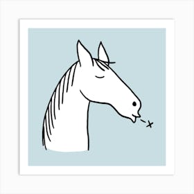 Horse Blowing A Kiss Art Print