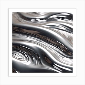 Shiny Silver Surface Art Print