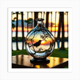 Bird In A Bottle Art Print