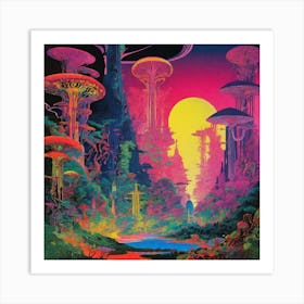 Psychedelic Forest 1 Art Print