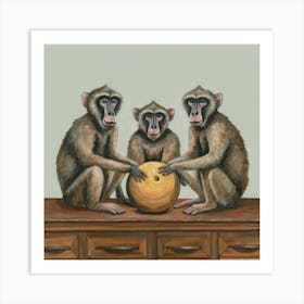 Bowling Baboons Banquet Print Art And Wall Art Art Print