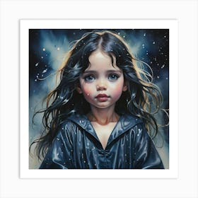 Little Girl In The Snow Art Print