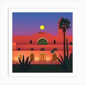 Marrakech At Dusk Art Print