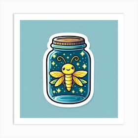 Bee In A Jar 3 Art Print